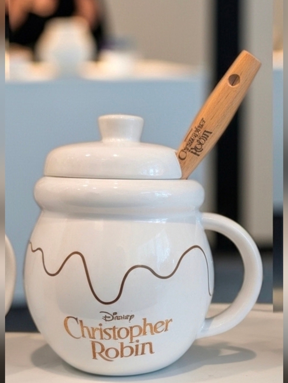 651. Disney Christopher Robin Movie Promotional Honey Pot & Dipper Set